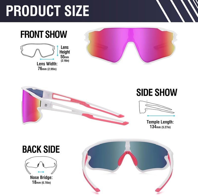 Duco Sports Polarized Sunglasses for Men Women Running Sunglasses Fishing Cycling Baseball Glasses UV400 Protection DC0023 - Image 2